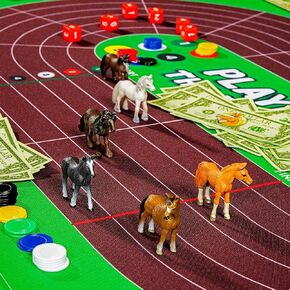 Playin' The Ponies - Horse Race Board Game, Horse Games, Horse Racing Game for Adults, Horse Racing Board Game, Derby Horse Race Game, Race Horse Game Board, Horse Dice Games, Social Party Games in Kuwait
