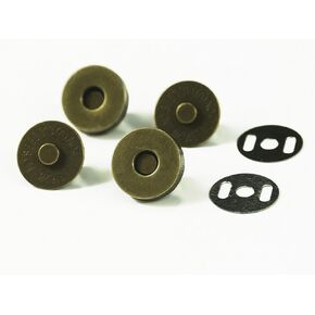 All in ONE 20 Sets Magnetic Button Clasp Snaps for Sewing Craft Bag Clothing Scrapbooking No Tools Required … (Gun Black Sew On 18mm)