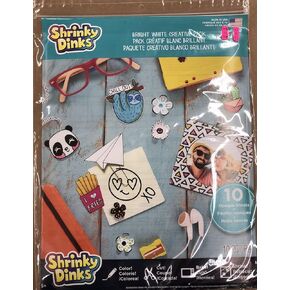 Shrinky Dinks Creative Pack, 10 Bright White Sheets, Kids Arts and Crafts Activity Set, Kids Toys for Ages 6 Up by Just Play in Kuwait