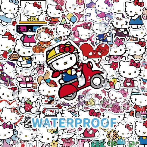 Kawaii Stickers 300 Cute Kawaii Stickers, Cute Japanese Anime Stickers for Kids Teen Girls Adult Laptop Guitar Suitcase Skateboard Waterproof Stickers (300 Cute) in Kuwait