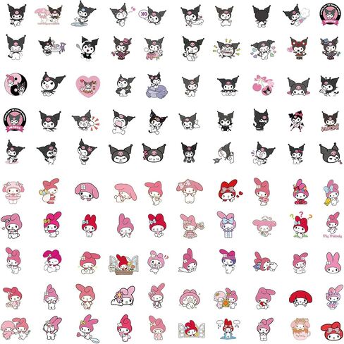 Kawaii Stickers 300 Cute Kawaii Stickers, Cute Japanese Anime Stickers for Kids Teen Girls Adult Laptop Guitar Suitcase Skateboard Waterproof Stickers (300 Cute) in Kuwait