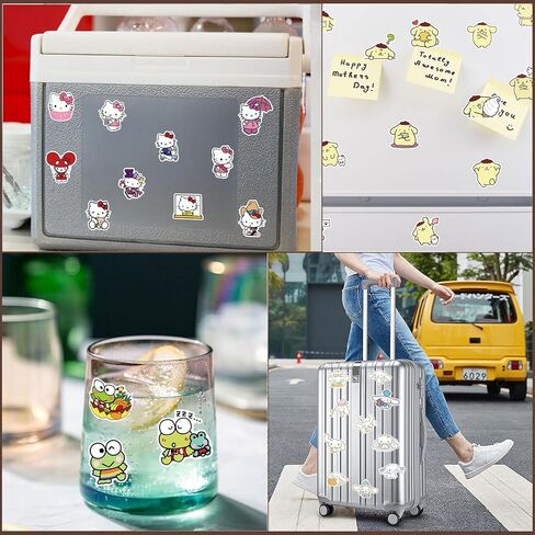 Kawaii Stickers 300 Cute Kawaii Stickers, Cute Japanese Anime Stickers for Kids Teen Girls Adult Laptop Guitar Suitcase Skateboard Waterproof Stickers (300 Cute) in Kuwait