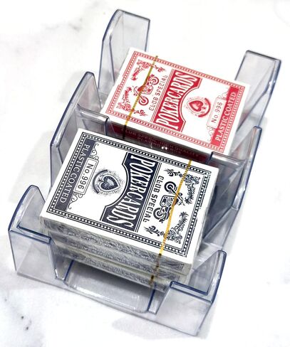 صينية بطاقات دوارة من فونبير مكونة من 6 طاولات - دوارة ناعمة 360 درجة - حامل بطاقات لعب مريح رائع لملحقات كاناستا واليدين والقدمين والتعامل والتخلص منها (صينية مكونة من 6 قطع) in Kuwait