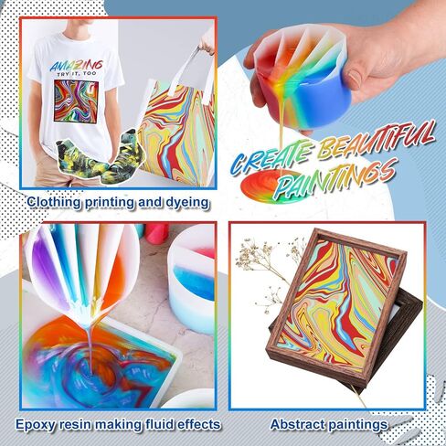 NiArt Silicone Pour Cup with Mixing Stick - 5 Channels, Polygonal Design for Multi-Channel Pouring and Mixing of Acrylic Paints and Epoxy Resins, Ideal for Art, Crafts and DIY Projects in Saudi Arabia