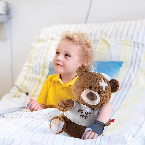 PREXTEX Get Well Soon 12 Inch/30cm Plush Bear - Soft Plush Bear for Kids, Get Well Soon Animal Gift for Men/Women - Great Christmas Gift for Boys and Girls in Saudi Arabia