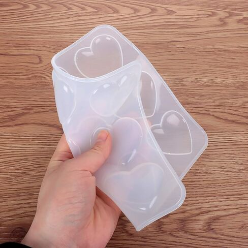 MOTZU 9-تجويف على شكل قلب قوالب الراتنج، قالب سحر السيليكون، قالب صب مجوهرات إيبوكسي، لميدالية المفاتيح اليدوية/قلادة/أقراط/ صناعة الحرف اليدوية in Kuwait