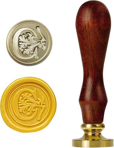 ختم ختم الشمع على شكل حرف W من Amoco، ختم ختم الشمع القديم القديم، رأس نحاسي كلاسيكي بمقبض خشبي حرف أبجدي ختم الشمع الأولي (W) in Kuwait