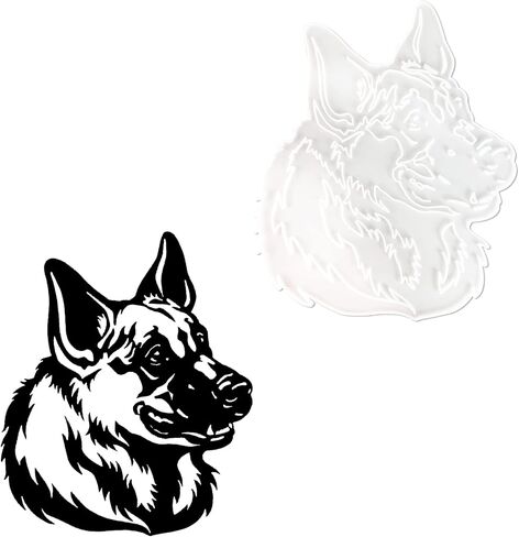 German Shepherd Wall Decor Resin Mold, 12*12 inches German Shepherd Resin Silicone Mold, Unique Resin Molds German Shepherd Head, for Wall Decor, Home Office Decoration, Resin Casting Art Crafts in Kuwait