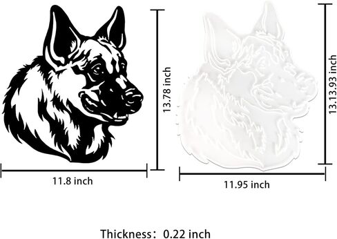 German Shepherd Wall Decor Resin Mold, 12*12 inches German Shepherd Resin Silicone Mold, Unique Resin Molds German Shepherd Head, for Wall Decor, Home Office Decoration, Resin Casting Art Crafts in Kuwait