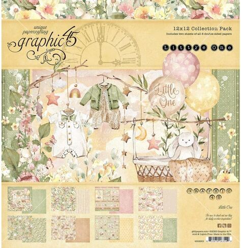 جرافيك 45 مجموعة ليتل ون كولكشن - عبوة تجميع 12 × 12 + عبوة ورقية مزدوجة الجوانب 12 × 12 in Kuwait