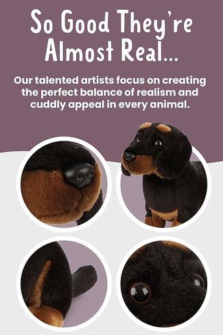 Living Nature Dachshund Puppy, Realistic Soft Cuddly Dog Toy, Naturli Eco-Friendly Plush, 7 Inches in Saudi Arabia
