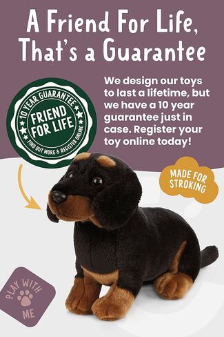 Living Nature Dachshund Puppy, Realistic Soft Cuddly Dog Toy, Naturli Eco-Friendly Plush, 7 Inches in Saudi Arabia
