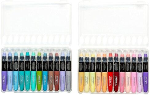 KINGART 583-24 Pastel GEL STICK Set, Artist Pigment Crayons, 24 Unique Colors, Water Soluble, Creamy, and Odorless, Use on Paper, Wood, Canvas and more in Saudi Arabia