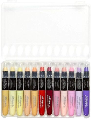 KINGART 583-24 Pastel GEL STICK Set, Artist Pigment Crayons, 24 Unique Colors, Water Soluble, Creamy, and Odorless, Use on Paper, Wood, Canvas and more in Saudi Arabia