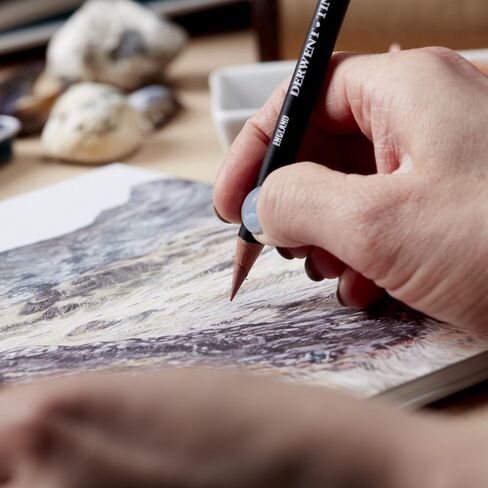 Derwent Tinted Charcoal Pencils, 4mm Core, Metal Tin, 24 Count (2301691) in Saudi Arabia