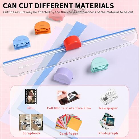 Paper Cutter, Kaluofan Paper Trimmer with 7 Type of Cutting Blade, Unrestricted and Portable Scrapbooking Tool with Side Ruler, for Largest Newspaper A4 Craft Paper PVC Photo Film and Cardstock in Kuwait