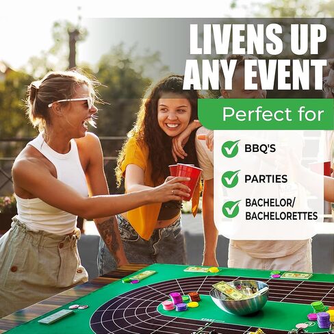 Playin' The Ponies - Horse Race Board Game, Horse Games, Horse Racing Game for Adults, Horse Racing Board Game, Derby Horse Race Game, Race Horse Game Board, Horse Dice Games, Social Party Games in Kuwait