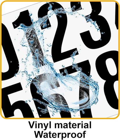 ملصقات حروف كبيرة مقاس 4 انش، 103 قطعة من 10 اوراق كبيرة ذاتية اللصق، مجموعة ملصقات ارقام حروف لصندوق البريد والباب والسيارات والنافذة وديكور المنزل in Kuwait