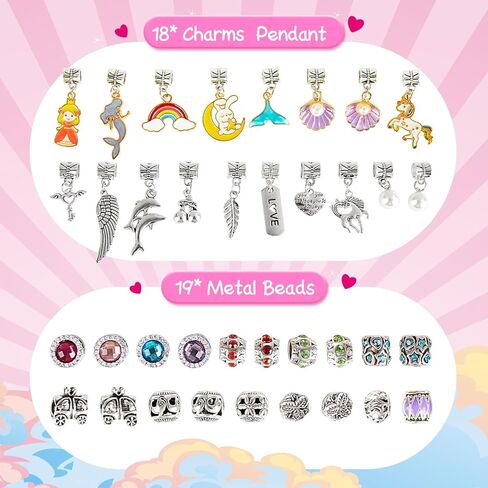 Eleanore's Diary Make Your Own Bracelets, Unicorn Parent-Child Interaction Gift, Jewellery Making Set, Bracelet Making Kit with Bracelets/Resin/Glitter, Jewellery Crafts, Gifts for Family in Kuwait