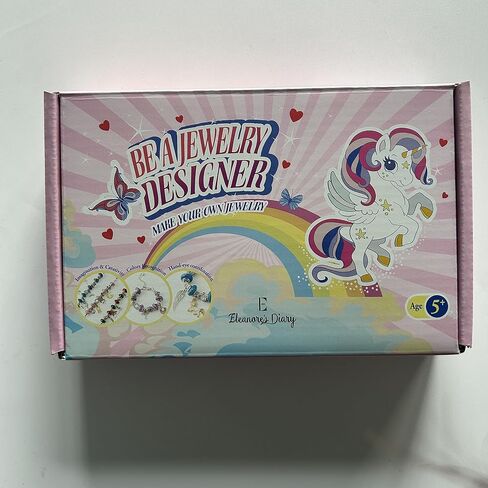 Eleanore's Diary Make Your Own Bracelets, Unicorn Parent-Child Interaction Gift, Jewellery Making Set, Bracelet Making Kit with Bracelets/Resin/Glitter, Jewellery Crafts, Gifts for Family in Kuwait