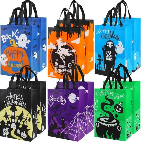 KIMOBER 12 Packs Easter Large Non-Woven Bags,Easter Bunny Egg Gift Tote Bags with Handles for Easter Party Favor Egg Hunt,4 Colors in Kuwait