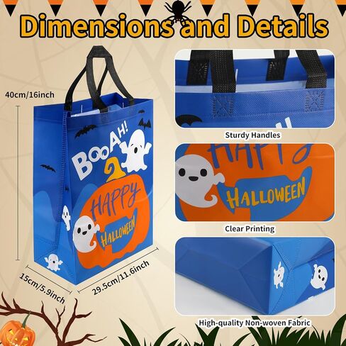 KIMOBER 12 Packs Easter Large Non-Woven Bags,Easter Bunny Egg Gift Tote Bags with Handles for Easter Party Favor Egg Hunt,4 Colors in Kuwait