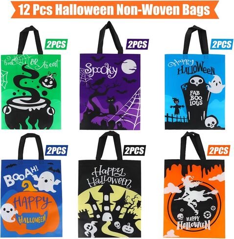 KIMOBER 12 Packs Easter Large Non-Woven Bags,Easter Bunny Egg Gift Tote Bags with Handles for Easter Party Favor Egg Hunt,4 Colors in Kuwait