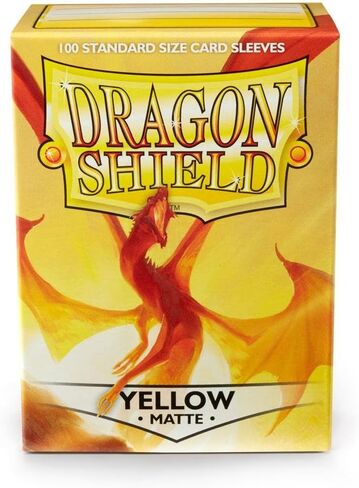 5 Packs Dragon Shield Matte Yellow Standard Size 100 ct Card Sleeves Value Bundle! in Saudi Arabia