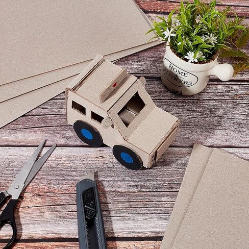 PH PandaHall 11.7 x 8.2 Inch Book Board, 6pcs 2mm Rectangle Binders Board for Book Binding Book Cover Heavy Weight Brown Kraft Cardboard Paper Board for Scrapbooking Picture Frame Backing Invitations in Saudi Arabia