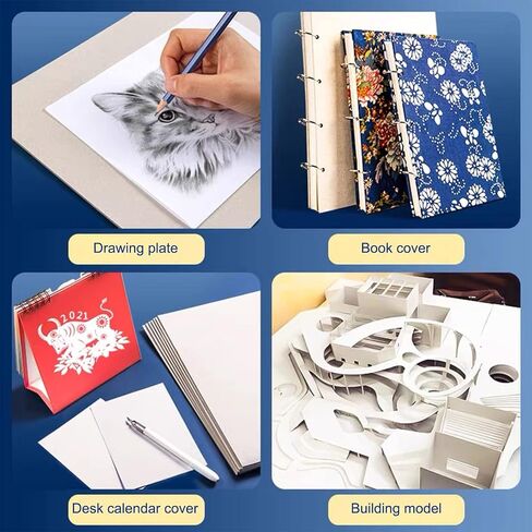 PH PandaHall 11.7 x 8.2 Inch Book Board, 6pcs 2mm Rectangle Binders Board for Book Binding Book Cover Heavy Weight Brown Kraft Cardboard Paper Board for Scrapbooking Picture Frame Backing Invitations in Saudi Arabia