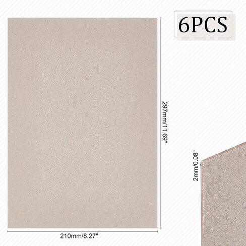 PH PandaHall 11.7 x 8.2 Inch Book Board, 6pcs 2mm Rectangle Binders Board for Book Binding Book Cover Heavy Weight Brown Kraft Cardboard Paper Board for Scrapbooking Picture Frame Backing Invitations in Saudi Arabia