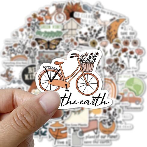 50 قطعة من ملصقات حماية البيئة لزجاجات المياه من الفينيل، ملصقات يوم الارض المقاومة للماء للاطفال والمراهقين لحماية البيئة، ملصقات للابتوب والمجلات هدية لدعاة البيئة in Kuwait