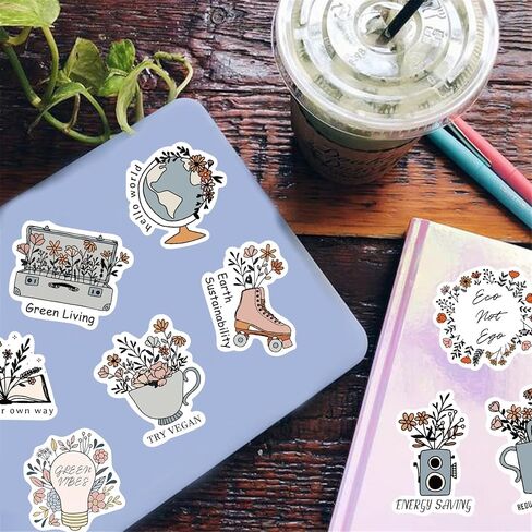 50 قطعة من ملصقات حماية البيئة لزجاجات المياه من الفينيل، ملصقات يوم الارض المقاومة للماء للاطفال والمراهقين لحماية البيئة، ملصقات للابتوب والمجلات هدية لدعاة البيئة in Kuwait