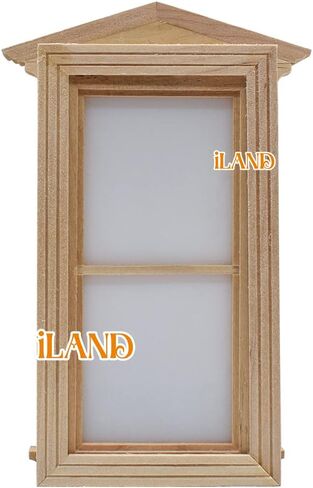 iLAND Dollhouse Accessories of Wooden Dollhouse Door on 1:12 Scale, 2pcs Miniature Doors of Sliding Barn Doors in Saudi Arabia