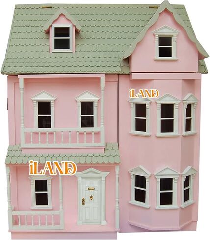 iLAND Dollhouse Accessories of Wooden Dollhouse Door on 1:12 Scale, 2pcs Miniature Doors of Sliding Barn Doors in Saudi Arabia