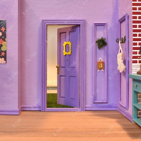 iLAND Dollhouse Accessories of Wooden Dollhouse Door on 1:12 Scale, 2pcs Miniature Doors of Sliding Barn Doors in Saudi Arabia