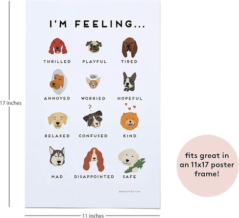 Brighter Fun Feelings Chart: Cats Children's Classroom Bedroom Nursery Poster in Kuwait