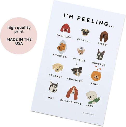 Brighter Fun Feelings Chart: Cats Children's Classroom Bedroom Nursery Poster in Kuwait