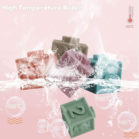 BOBXIN 15 قطعة من ألعاب مكعبات الأطفال، مكعبات تراص ناعمة، كرات حسية للأطفال، ألعاب حمام الرضع، الضغط على اللعب مع أرقام وأشكال الحيوانات، لعبة الفواكه والأنسجة للأطفال الصغار بعمر 6 أشهر in Kuwait