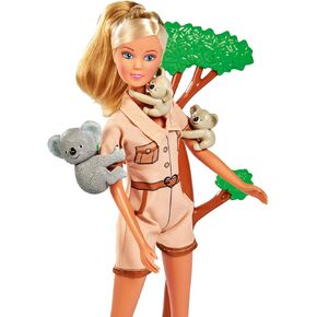 Simba Steffi Love Koala. Doll Takes Care of The Koala Family with Climbing Tree, Food and Water Bottle