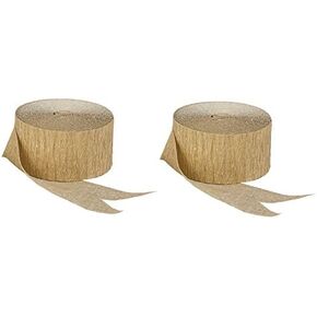 Purple and Gold Metallic Crepe Paper Streamers, 4 Rolls Total, Made in USA in Kuwait