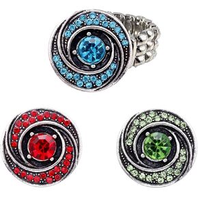 Dragonfly Spirit Designs Snap Charm Stretch Ring for Standard Snaps 20mm in Saudi Arabia