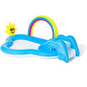 Bestway H2O GO Sing N Splash Music Land Inflatable Backyard Kids Children Toddlers Swimming Pool Play Center with Sprinkler Arch, Slide, and Ring Toss in Saudi Arabia