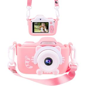 Kids Camera for Girls Gifts JOYTRIP 16.0MP HD 2.0 Inches Screen Kids Digital Cameras Anti-Drop Children Selfie Toy Camera Mini Child Camcorder for Age 3-14 with Soft Silicone Material (Pink) in Kuwait