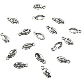 100 قطعة كرة القدم سحر الرياضة سحر المعلقات لصنع المجوهرات أساور قلادة, معدن, بدون أحجار كريمة in Kuwait