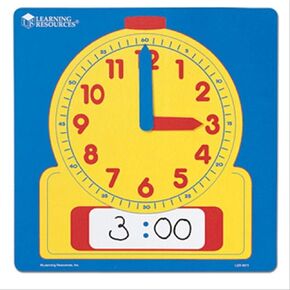 Learning Resources Write & Wipe Demonstration Clock - 1 Piece, Clocks for Teaching, First Grade Learning Games, Teaching Time Essentials, Homeschool Supplies, Classroom Supplies in Saudi Arabia