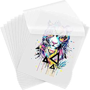 DTF Transfer Film Paper,10 Sheets A4(8.3" x 11.7") Double-Sided Matte Clear PreTreat Sheets Easy Mask PET Heat Transfer Paper Pretreated Iron-on Transfer Paper for All Fabric T-shirts,Tumblers,Mugs in Kuwait