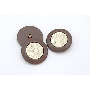 5 PCS Vintage Round Metal Gold Button Women Head Pattern Decorative Buttons Suit Coat Uniform (Black Gold, 30mm) in Saudi Arabia