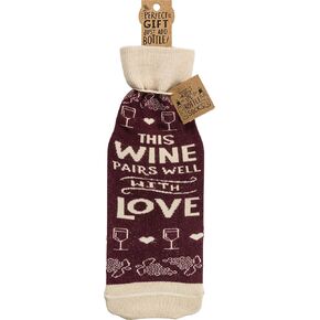 Primitives by Kathy LOL Made You Smile Reusable Gift Bottle Sock, 3.38" x 11.25", Because Adulting