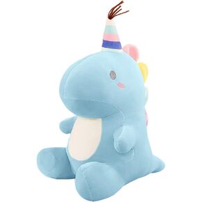 ألعاب الحيوانات المحشوة على شكل ديناصور لطيفة على شكل ديناصور من القطيفة دمى مع قرن وحيد القرن ناعم من دينو بلاشيز هدايا عيد ميلاد للأولاد والبنات 9.8 بوصة in Kuwait